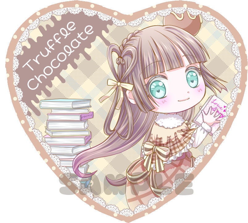 ゆめかわハート型缶バッジ