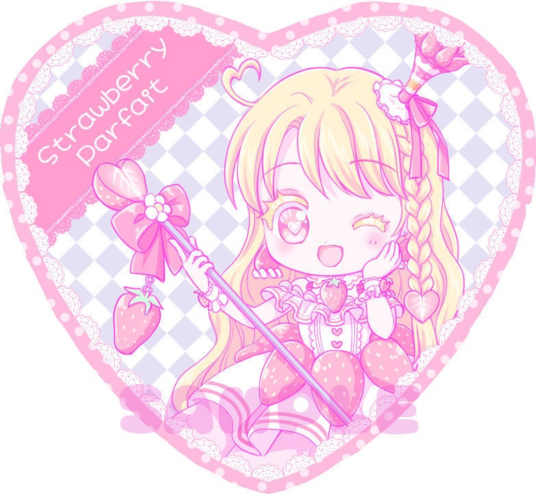 ゆめかわハート型缶バッジ