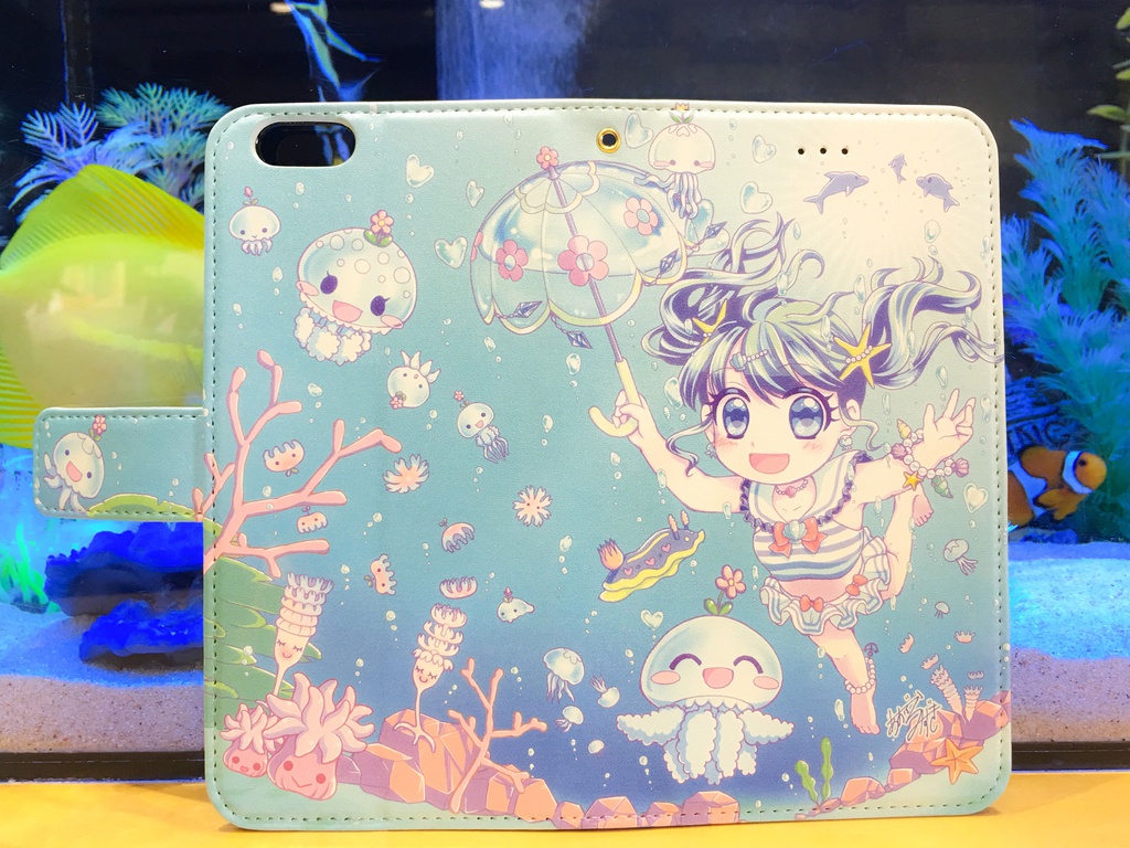 【受注生産】くらげ王国のお姫さま【手帳型iPhoneケース 】