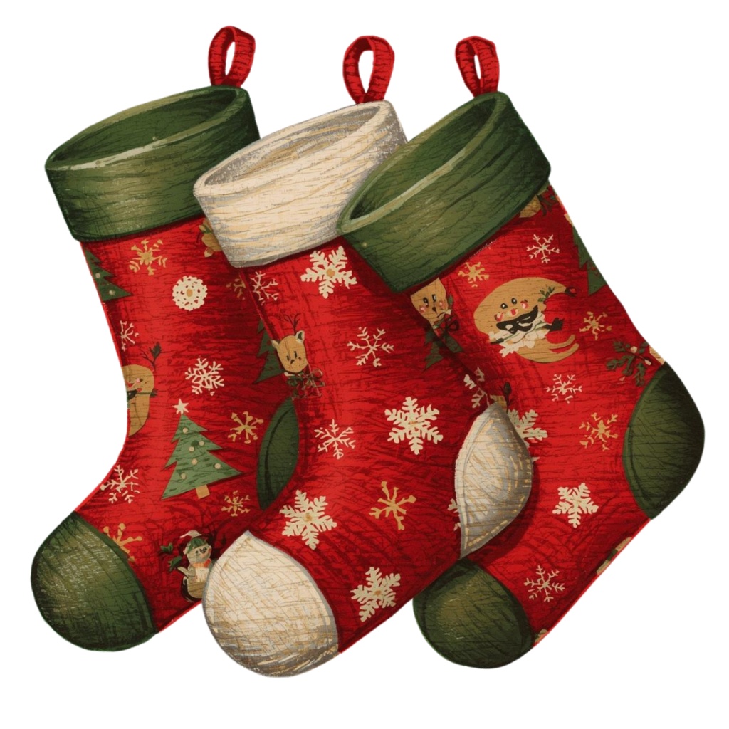 【クリスマス】油絵風/アンティーク調クリップアート12点セット | PNG背景透過