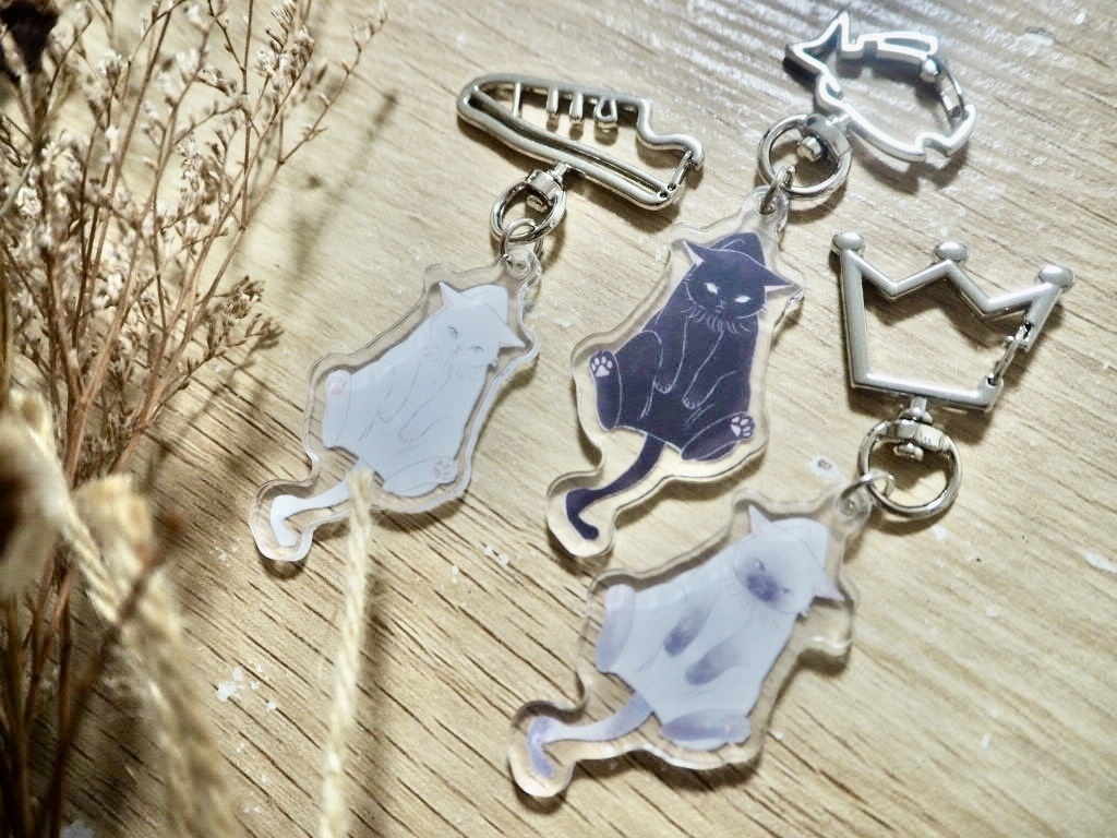 オリジナルねこ アクリルキーホルダー