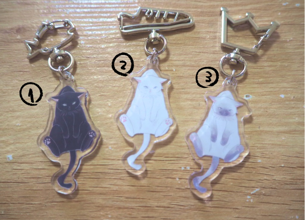 オリジナルねこ　アクリルキーホルダー