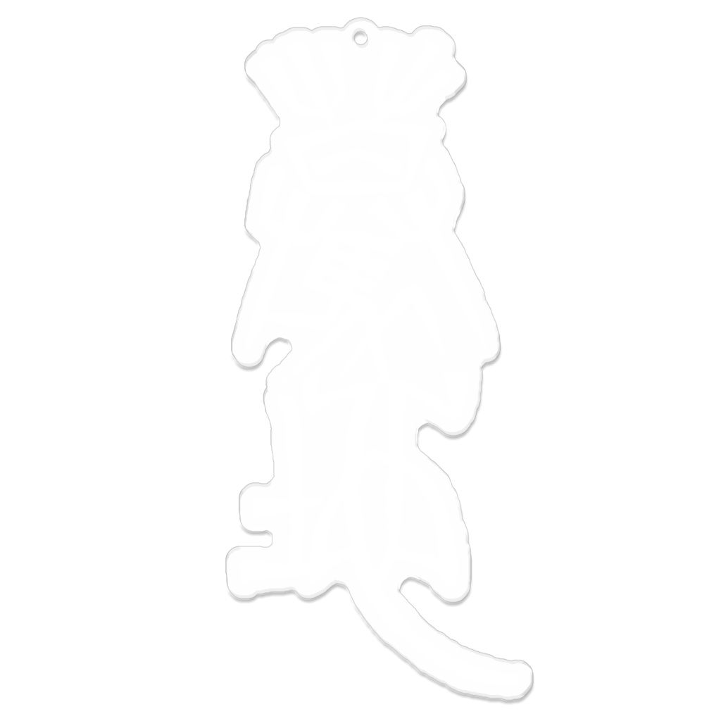 まっしぐらアクリルキーホルダー(白)