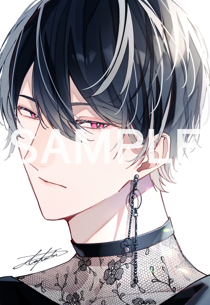 コミティア146『イヤリング+ポストカード:黒髪』