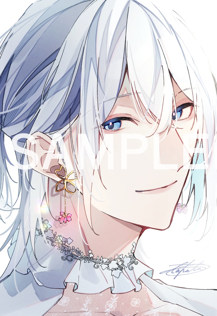 コミティア146『イヤリング+ポストカード:白髪』