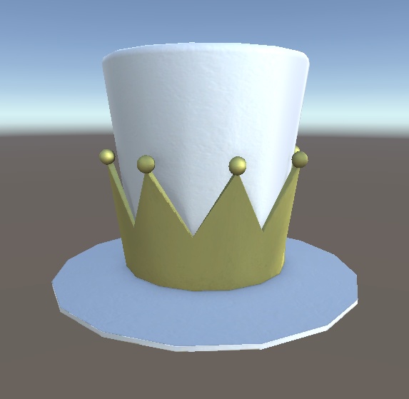 【VRChat用アクセサリー】王冠のついた帽子