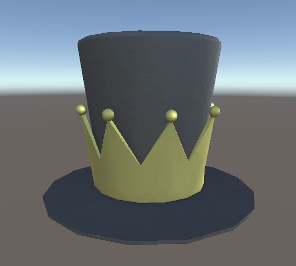 【VRChat用アクセサリー】王冠のついた帽子