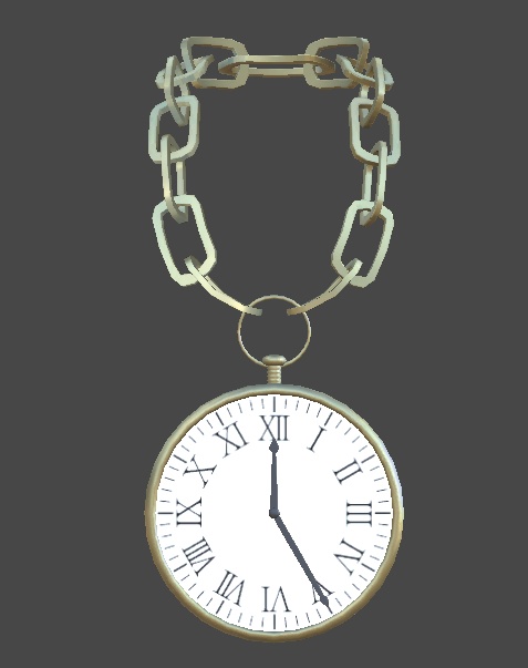 【VRChat用アクセサリー】大きな首掛け時計