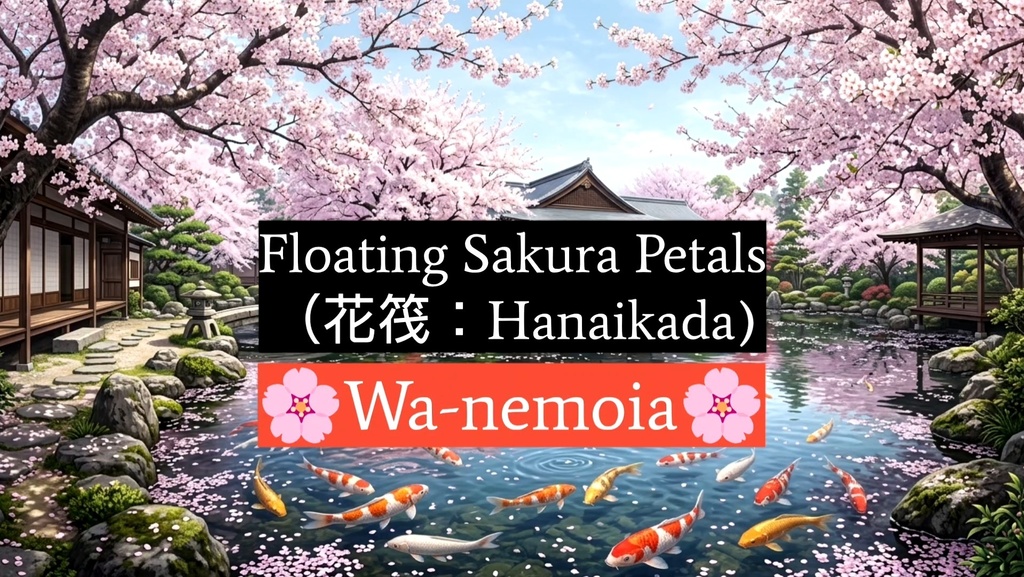 【Japanese Soundscape Music】Floating Sakura Petals / 花筏(はないかだ)