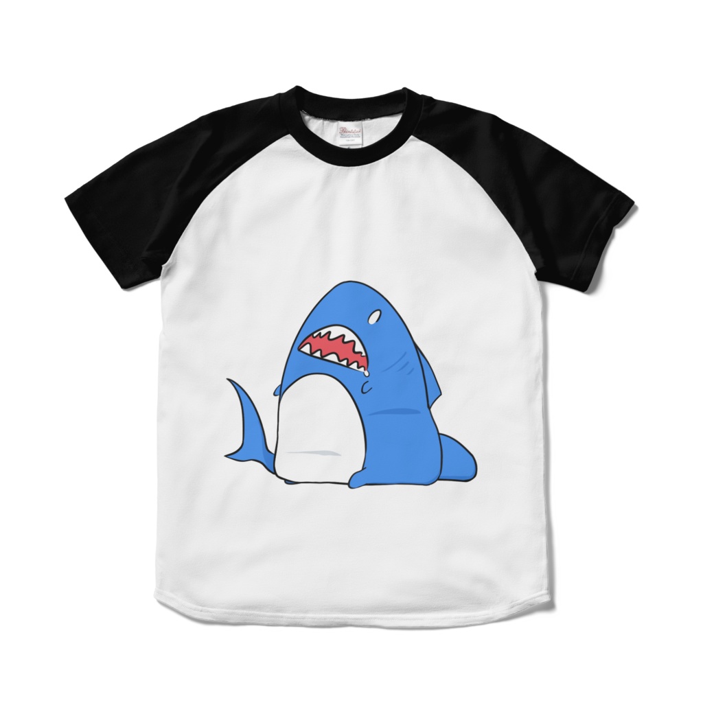 腹ぺこサメくんラグランTシャツ