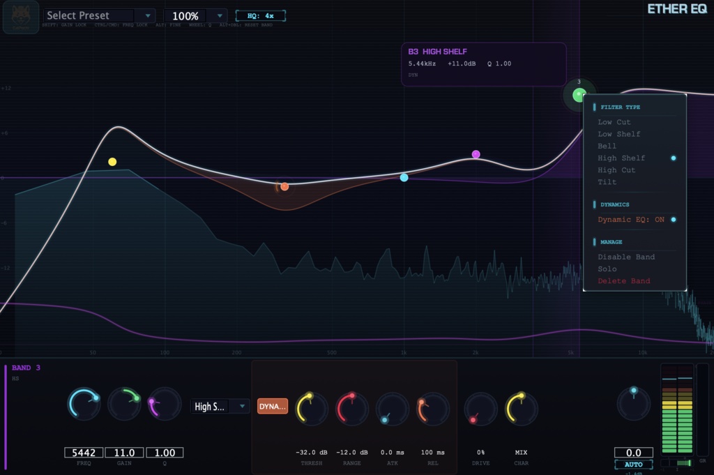 【ボーカル向けダイナミックEQ】ETHER EQ | 32バンド高性能