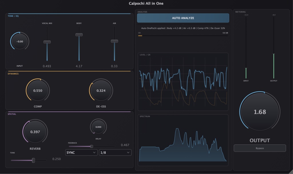 【歌ってみた向け】Calpochi All in One|ボーカル補正これ1つ