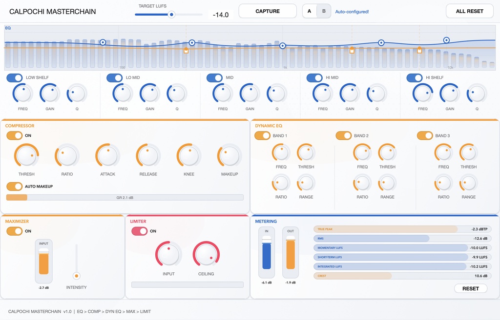 Calpochi MasterChain | 自動解析機能で誰でも簡単マスタリング