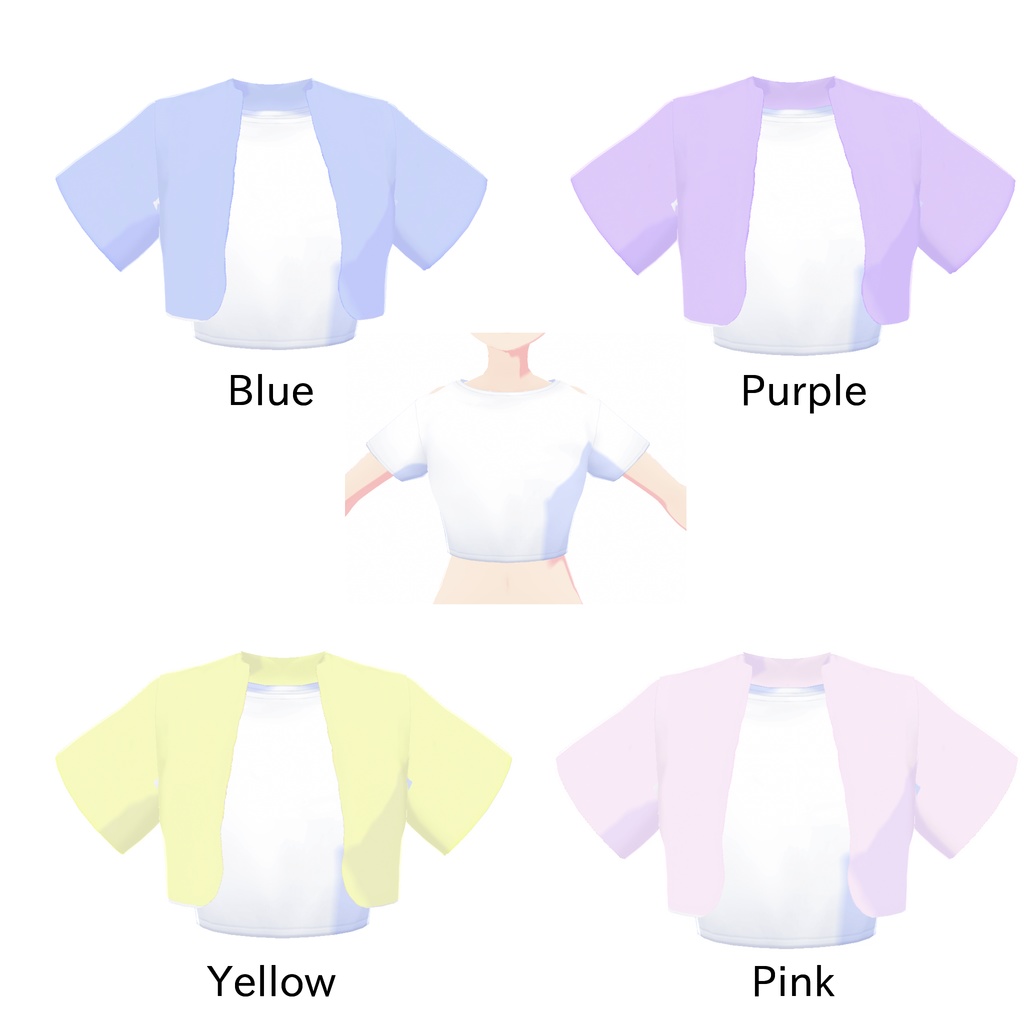 【VRoid】アウター4色&ワイドジーンズ5色