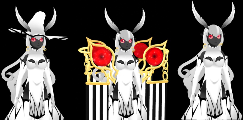 【cluster対応】人外3Dモデル『蛾の人外魔女 ファレナ』