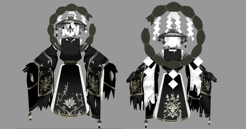 【VRC想定/cluster対応】人外3Dモデル『拘泥-コウデイ-』