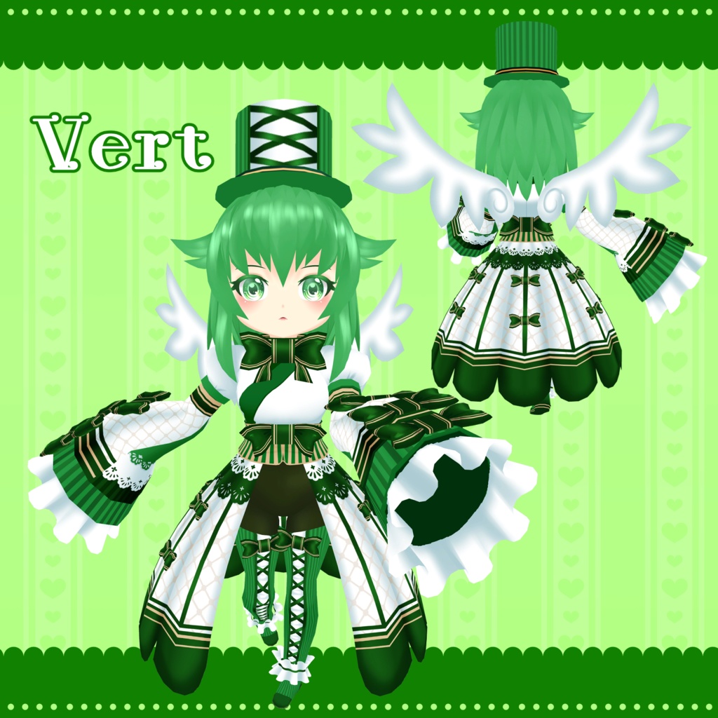 【cluster対応】オリジナル3Dモデル「ローズ」「ヴェール」「ブラン」「ノワール」