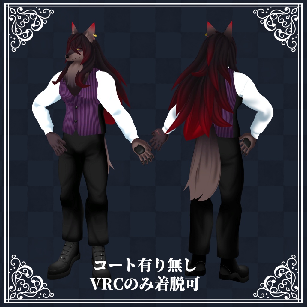 【VRC想定/cluster対応】オリジナル3Dモデル「Malice-マリス-」