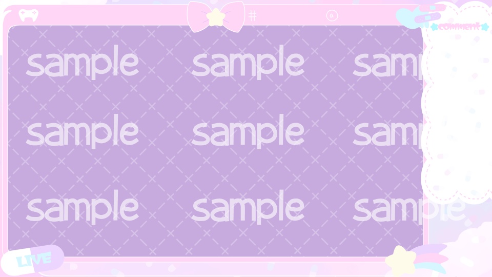 【無料】ゆめかわ配信画面【雑談配信・ゲーム配信】