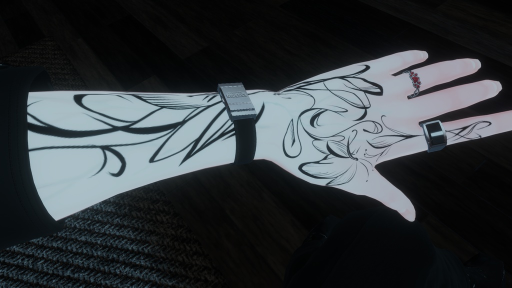 Tattoo【水瀬】 stylish tattoo 位置調整不要!! VRChat想定