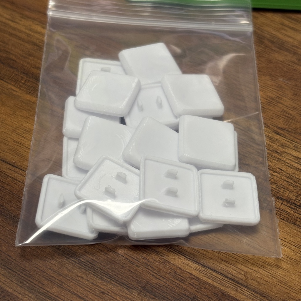 PETG製Choc v1用キーキャップ(無刻印・ホワイト)