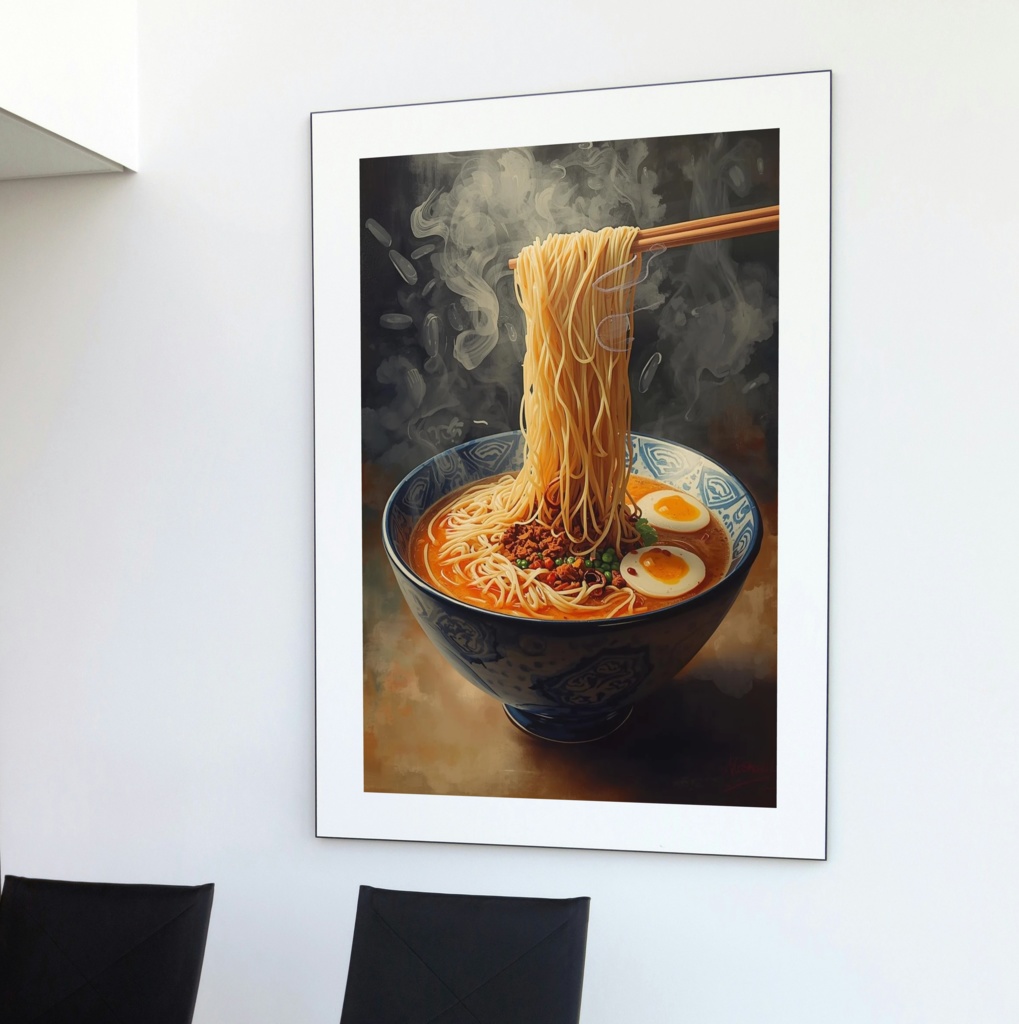油絵風ラーメン クリップアート JPG