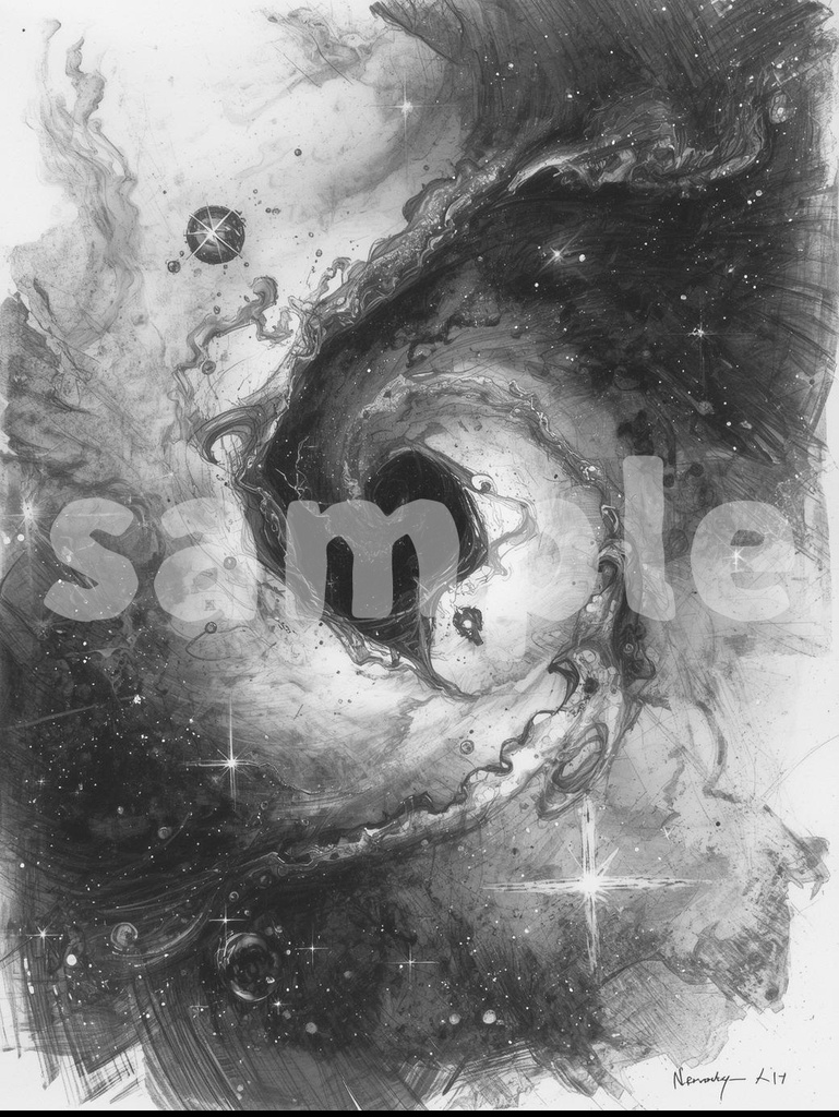 宇宙の陰と陽の始まり ― スピリチュアルアート(JPG)