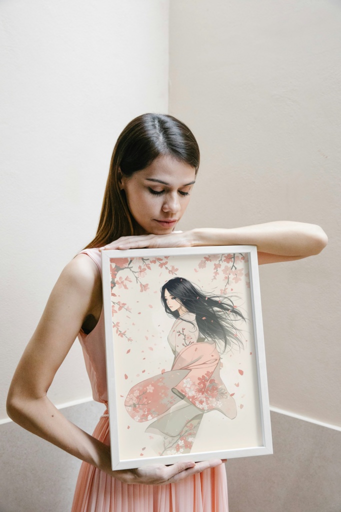儚くも美しい春の情景。桜尽くしの着物美人「夢桜（ゆめざくら）」（JPG）