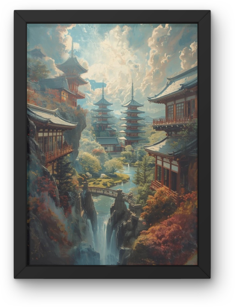 🏯 京都・古都の風景 ― 和風幻想アート(JPG) 🌸