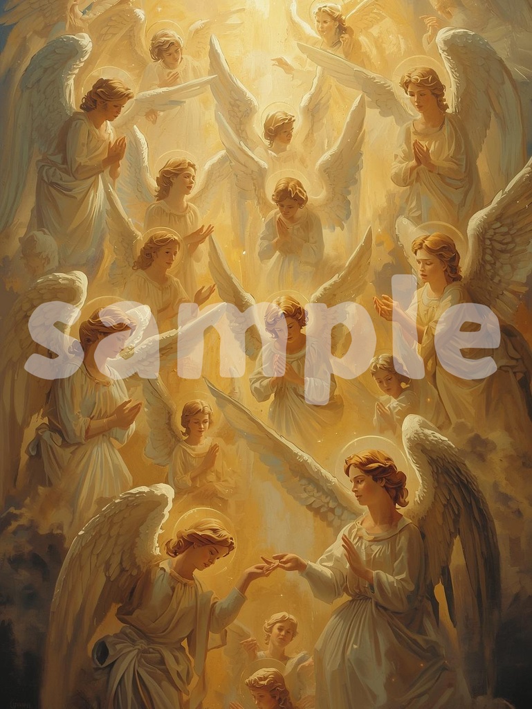 👼 たくさんの天使 ― 幻想的スピリチュアルアート3(JPG) ✨