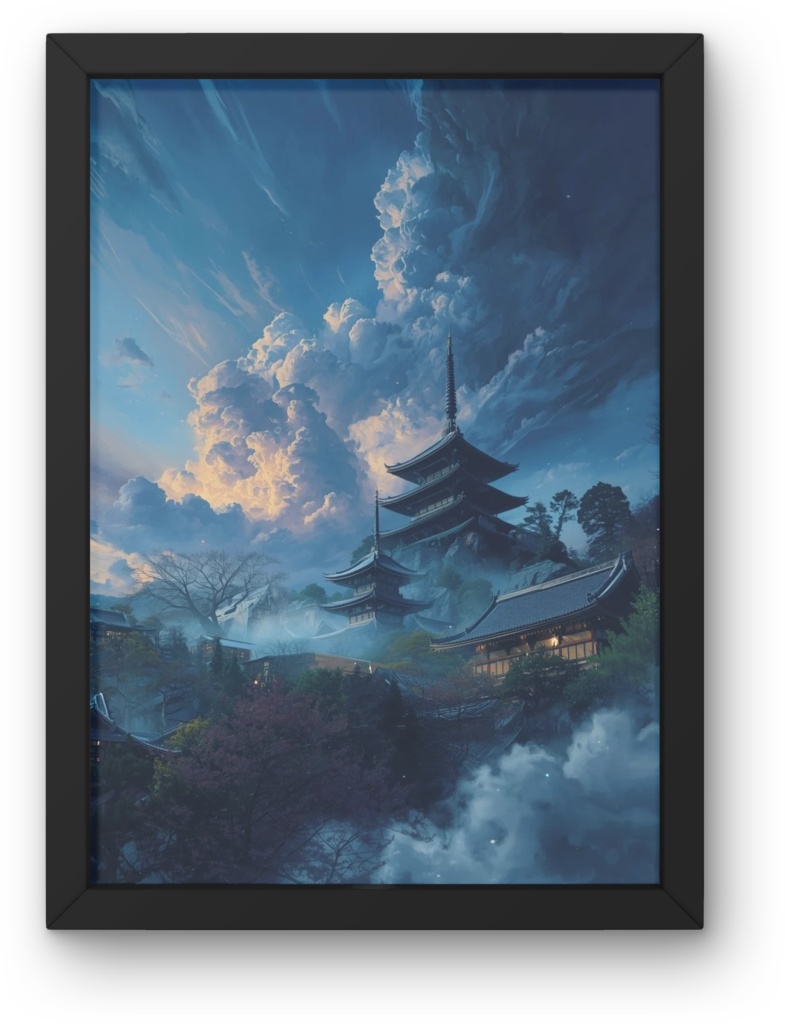 🏯 京都・古都の風景 ― 和風幻想アート（JPG）2 🌸