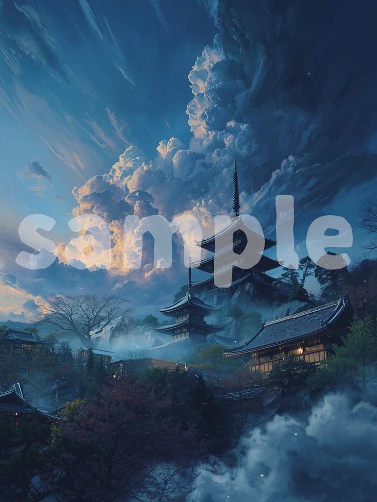 🏯 京都・古都の風景 ― 和風幻想アート(JPG)2 🌸