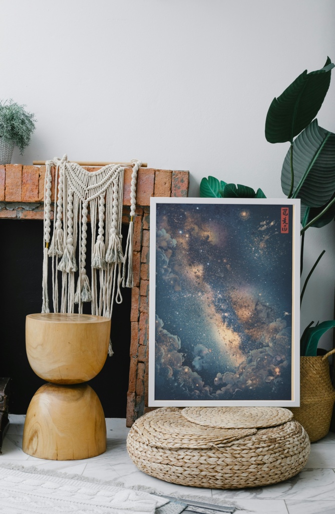 🌌 天の川銀河のアセンション ― 浮世絵風スピリチュアルアート(JPG) ✨