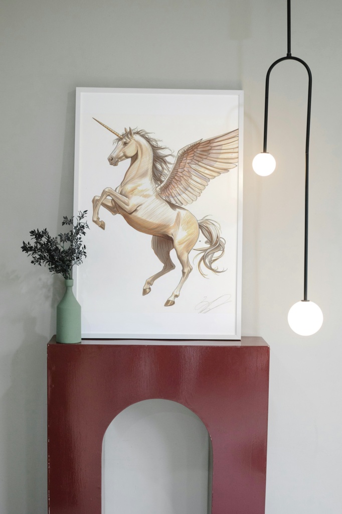 🪽 天空を駆けるペガサス ― 幻想的なアート(JPG) ✨