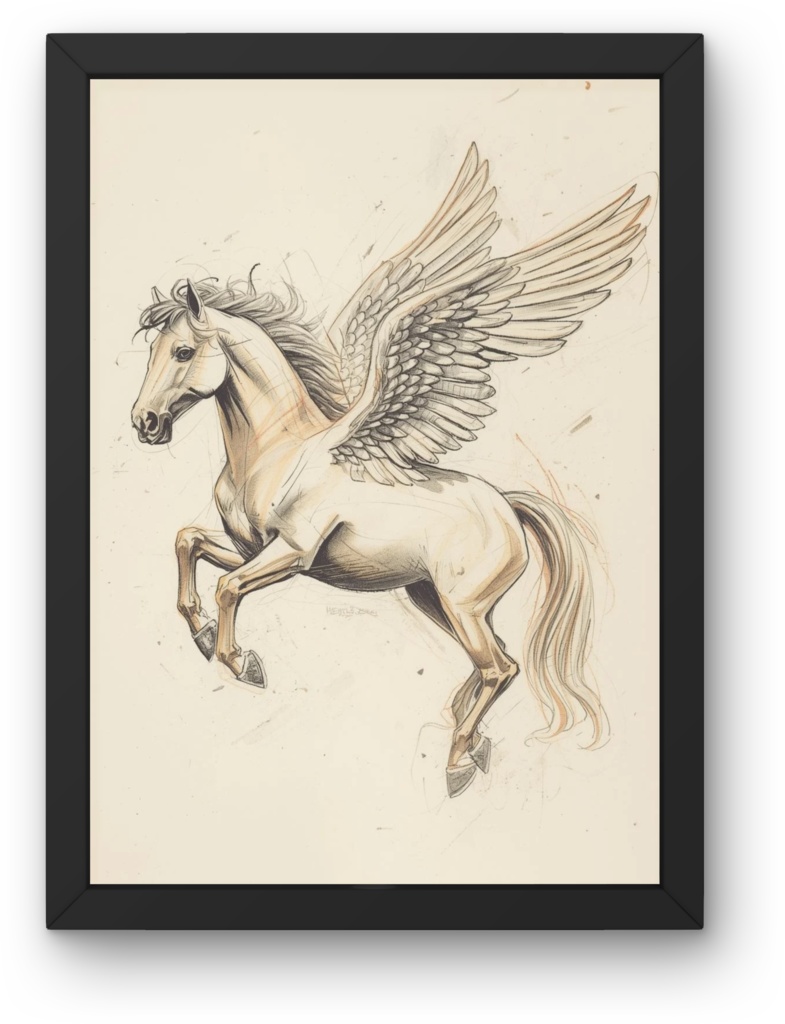 🪽 天空を駆けるペガサス ― 幻想的なアート2(JPG) ✨