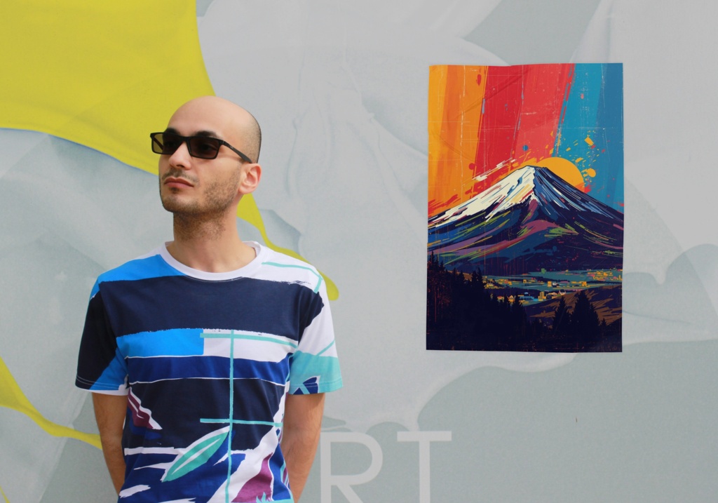 🗻 ポップカラー富士山 ― カラフルアート1(JPG) 🎨✨