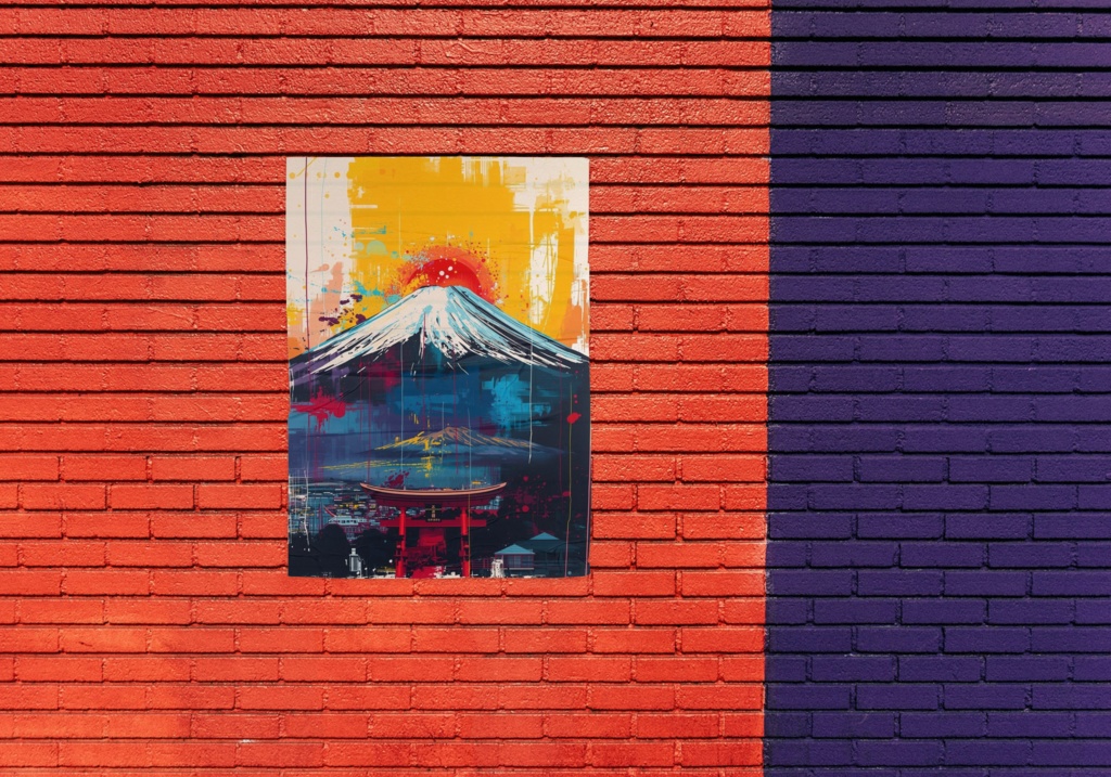 🗻 ポップカラー富士山 ― カラフルアート2(JPG) 🎨✨