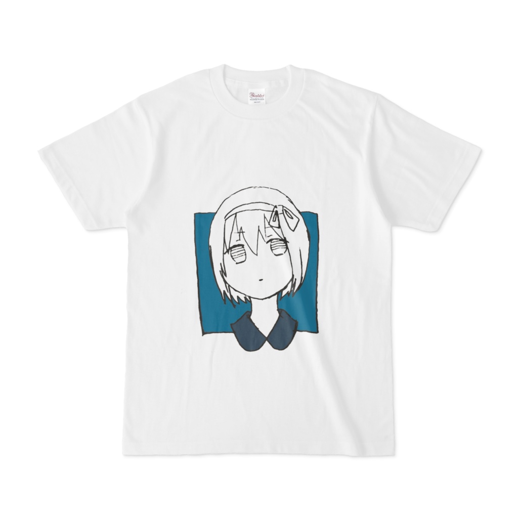 青いおんなのこTシャツ