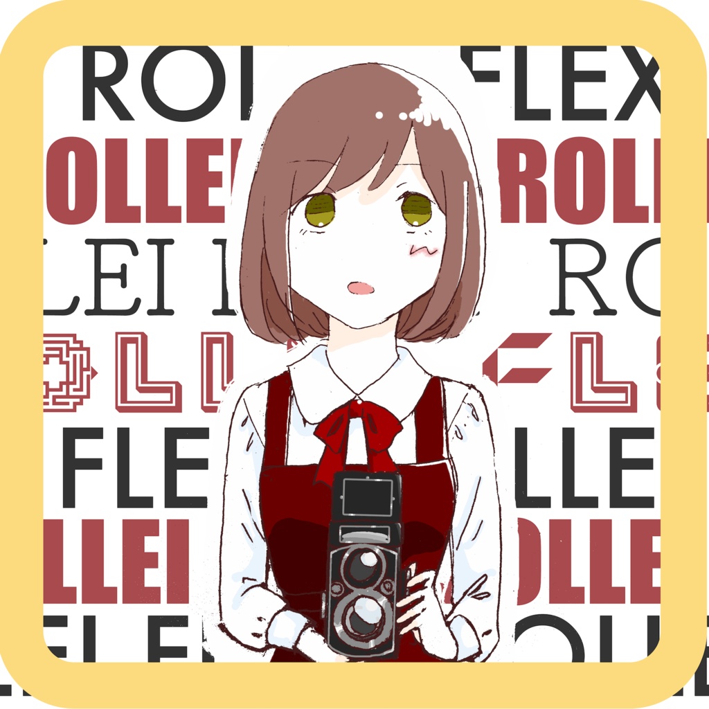 サブカルカメラ女子STICKER（ローライフレックス風）