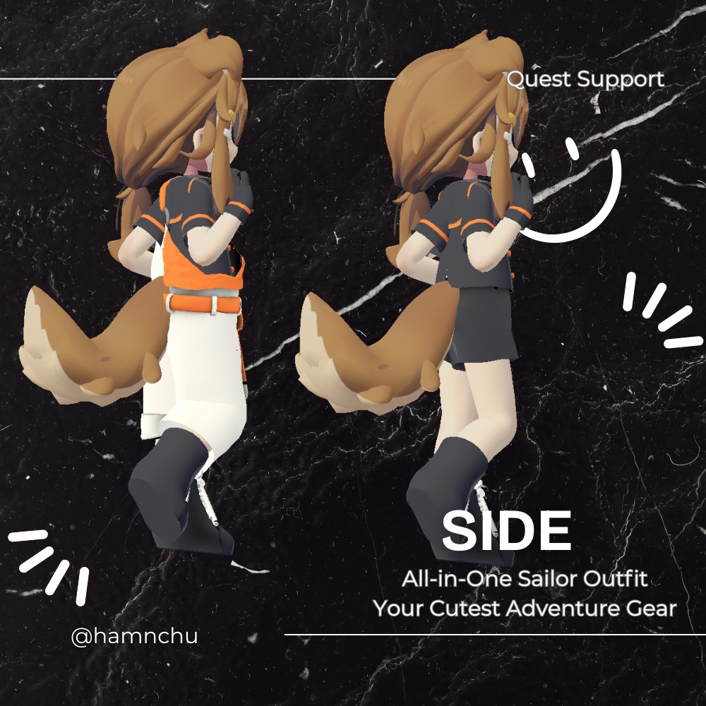 まめふれんず対応!2WAYで楽しむ「セーラーつなぎ」【Quest対応】