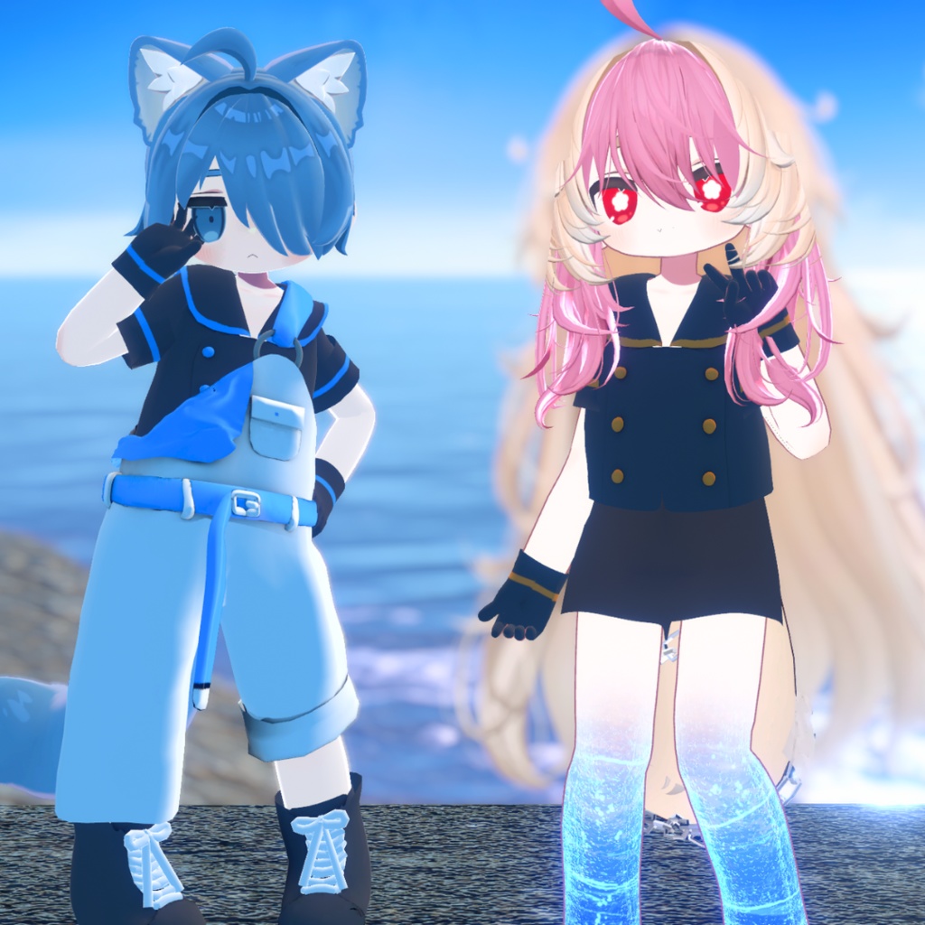 まめふれんず対応!2WAYで楽しむ「セーラーつなぎ」【Quest対応】