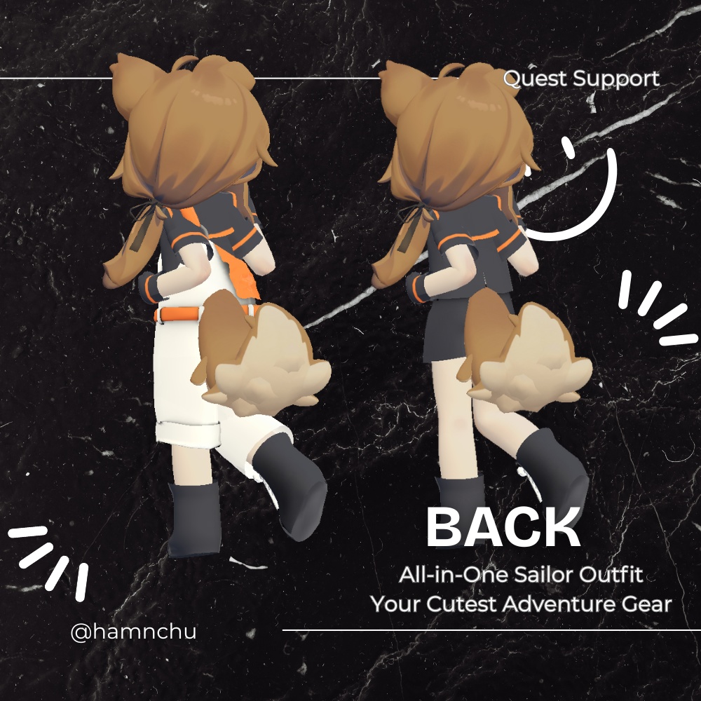 まめふれんず対応!2WAYで楽しむ「セーラーつなぎ」【Quest対応】