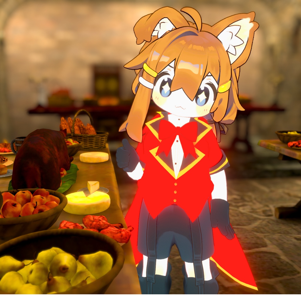 『まめふれんず』対応 👑ふぉーまるマント👑【VRChat想定アバター衣装】