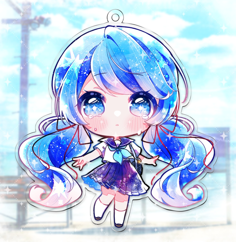 【夏に透明】アクリルキーホルダー