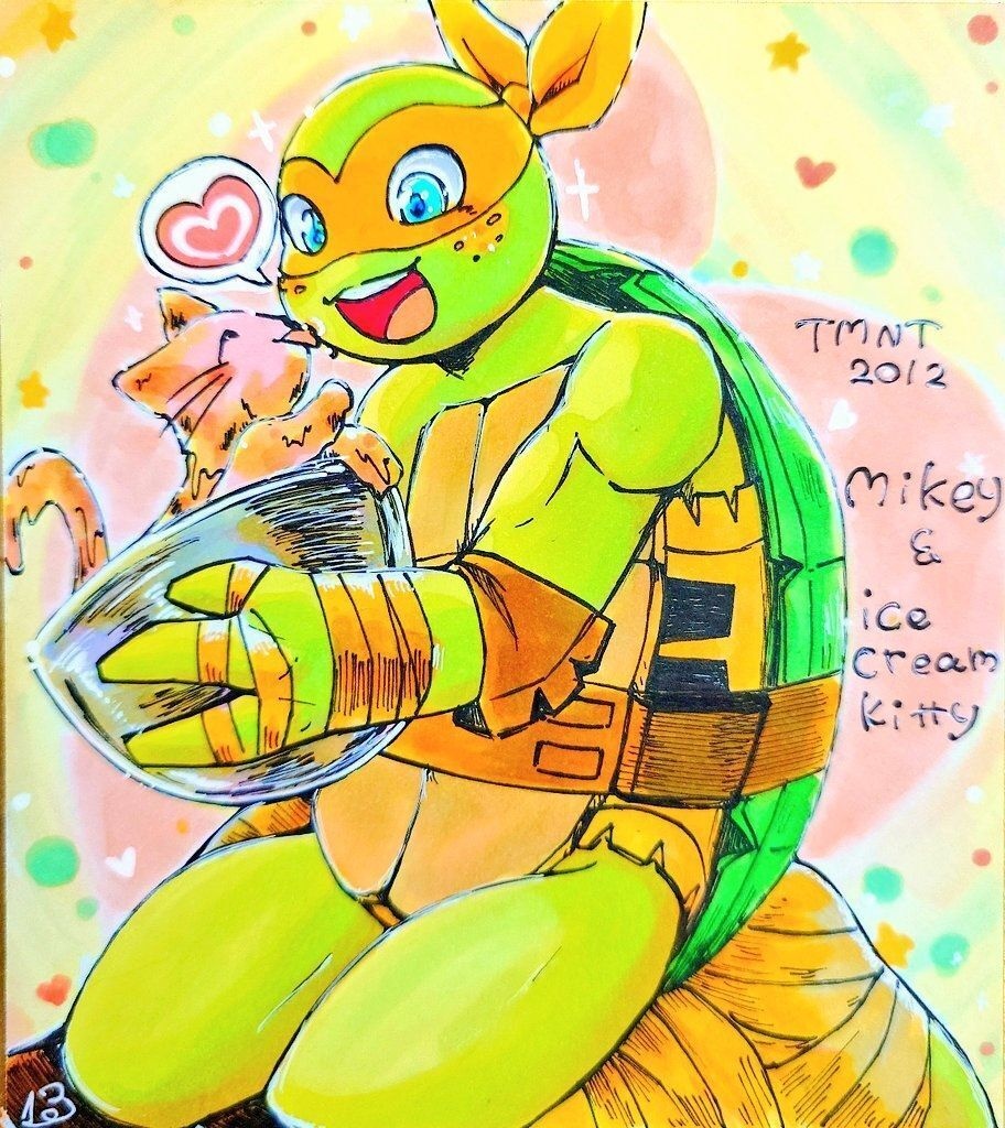 ニッ亀ミケランジェロミニ色紙