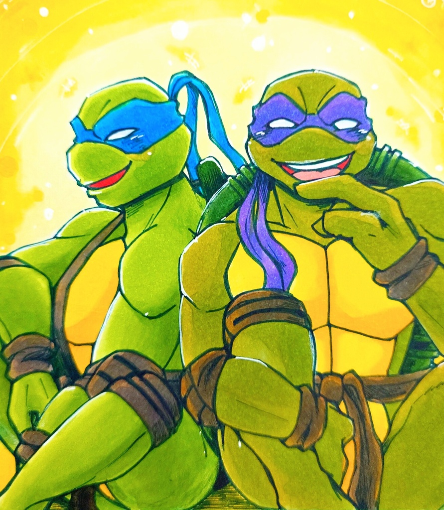 2003レオナルド＆ドナテロ　ミニ色紙