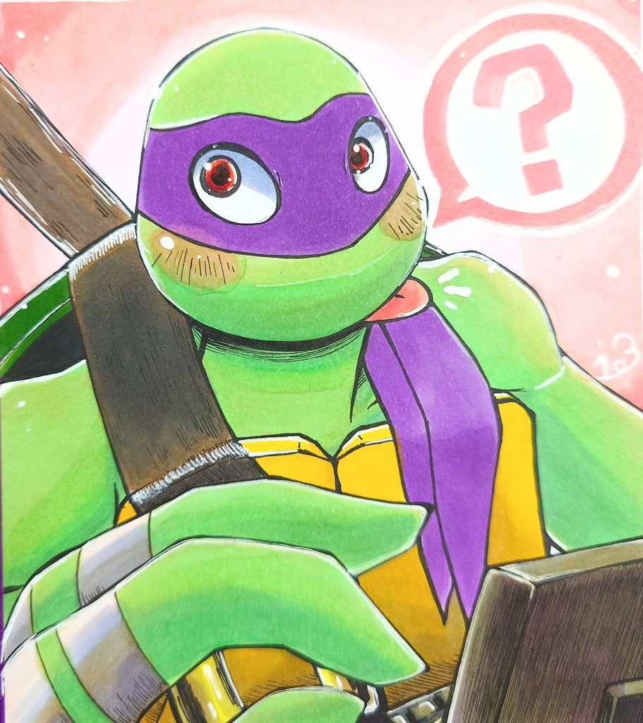 舌しまい忘れドニー　ミニ色紙