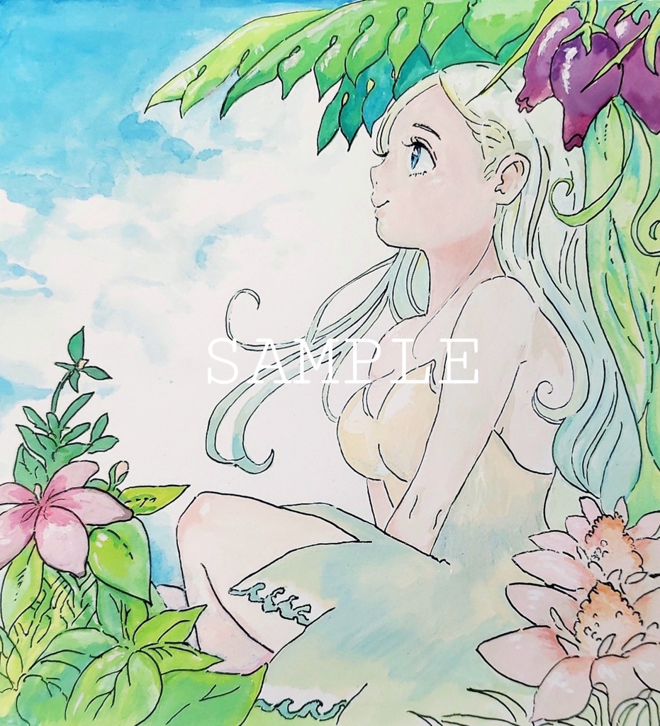 イラスト原画「妖精の午後」