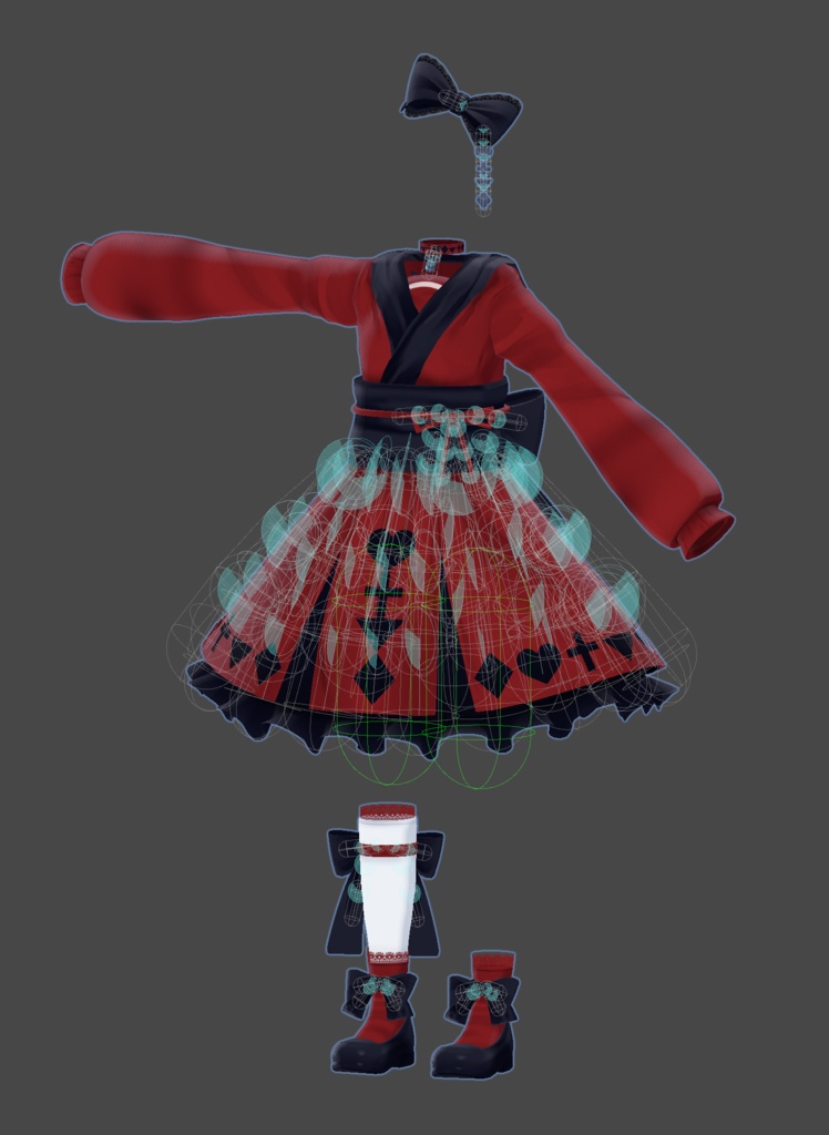 夢見る赤黒和ロリィタ