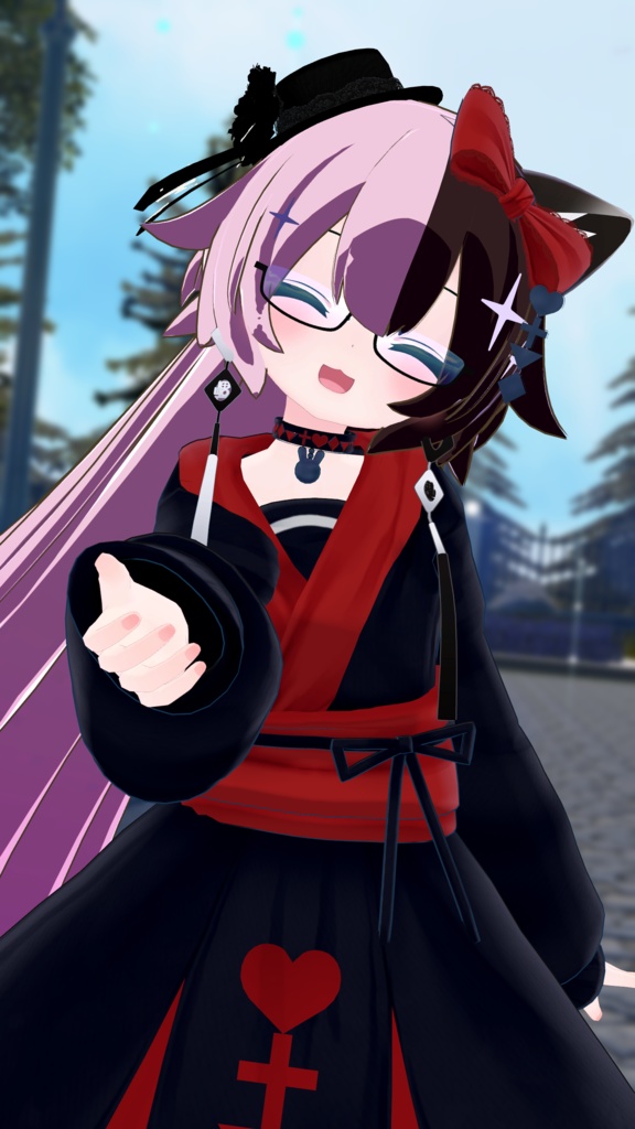 夢見る赤黒和ロリィタ